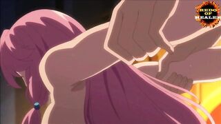 HENTAI ANAL Ride, Redo of Healer FUCK RIDING ASS Busty Rides Cock HERO Fucks Big Boobs Bouncing Tits
