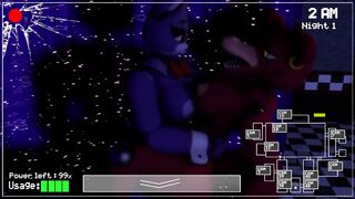 Foxy and Bonnie behind the Curtains