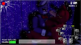 Foxy and Bonnie behind the Curtains