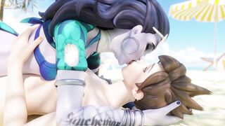Widowmaker and Tracer Making out - Overwatch