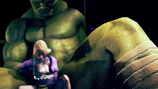 Big Ork Fucking Beautiful Princess - 3d Hentai Animation