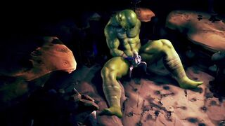 Big Ork Fucking Beautiful Princess - 3d Hentai Animation