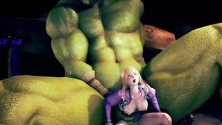 Big Ork Fucking Beautiful Princess - 3d Hentai Animation