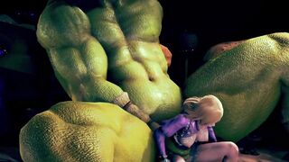 Big Ork Fucking Beautiful Princess - 3d Hentai Animation