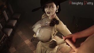 Lady Alcina Dimitrescu Gets Endless Cumshot in the Shower