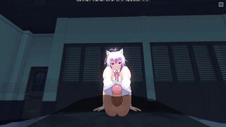 3D HENTAI Schoolgirl Footjob your Cock