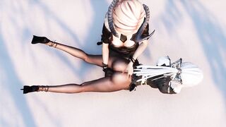 Naughty Succubus Spank and Fingering A Girl
