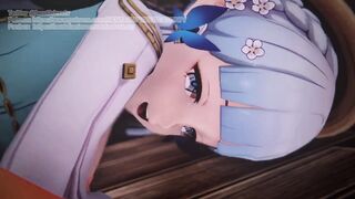 Kamisato Ayaka Springbloom Missive Genshin Impact 3D HENTAI Animation Shortver