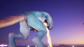 Succubus gets drilled by lizardbeast with 2 cocks and gets jizzed all over multiple times wildlife p