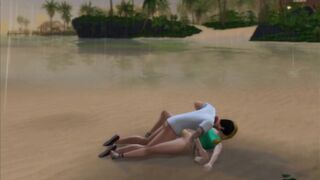 I caught up with a girl on the street and fucked right in the rain | Porno Game 3d