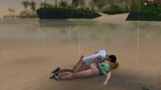 I caught up with a girl on the street and fucked right in the rain | Porno Game 3d