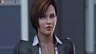 3D Robot Futa Fucked Her Boss With Huge Dick Until Creampie | MakimaOrders