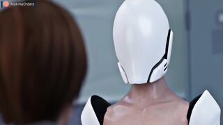 3D Robot Futa Fucked Her Boss With Huge Dick Until Creampie | MakimaOrders
