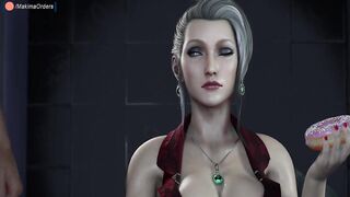 3D Mistress Calls Her Live Members To Cum In Her Mouth Like Breakfast | MakimaOrders