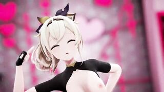Kazama Iroha Hentai Undress Dance Lap Tap Love MMD 3D HoloLive Samurai Girl DARK PURPLE EYES
