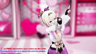 Kazama Iroha Hentai Undress Dance Lap Tap Love MMD 3D HoloLive Samurai Girl DARK PURPLE EYES
