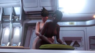 Overwatch Parody - Futa Tracer fucks Symmetra on Dropship