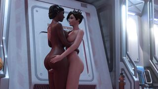 Overwatch Parody - Futa Tracer fucks Symmetra on Dropship