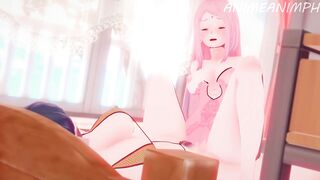 Lesbian Hinata Hyuga and Sakura Haruno from Naruto Spread their Legs for Final Squirt - Anime Hentai