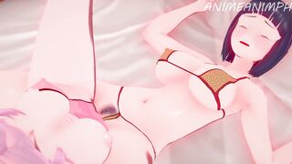 Lesbian Hinata Hyuga and Sakura Haruno from Naruto Spread their Legs for Final Squirt - Anime Hentai