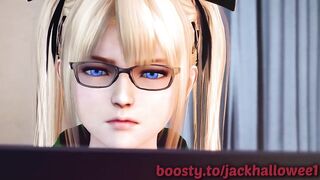 Blonde from the final fantasy masturbates