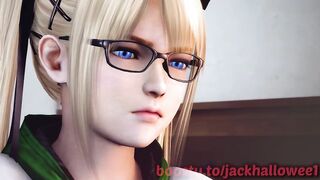 Blonde from the final fantasy masturbates
