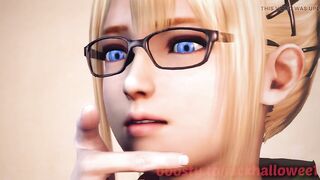 Blonde from the final fantasy masturbates