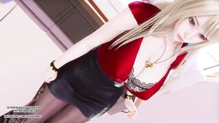 MMD AOA - Miniskirt Hot Kpop Dance Ahri Seraphine Kaisa Evelyn League Of Legends KDA Hentai