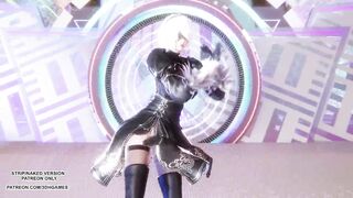 MMD Dreamcatcher - Deja Vu Sexy Kpop Dance NierAutomata 2B Commander Uncensored Hentai