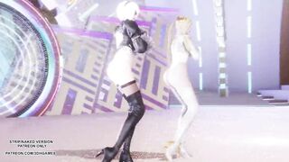 MMD Dreamcatcher - Deja Vu Sexy Kpop Dance NierAutomata 2B Commander Uncensored Hentai