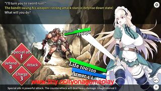 Maid kn having sex with a man in Maid Kn Alicia new rpg hentai gameplay video