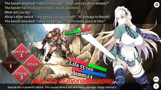 Maid kn having sex with a man in Maid Kn Alicia new rpg hentai gameplay video