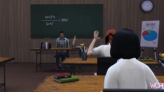 [TRAILER] Naughty female student teasing older teacher - Interracial - College sex