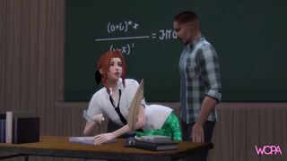 [TRAILER] Naughty female student teasing older teacher - Interracial - College sex