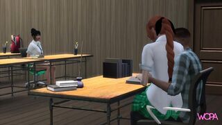 [TRAILER] Naughty female student teasing older teacher - Interracial - College sex
