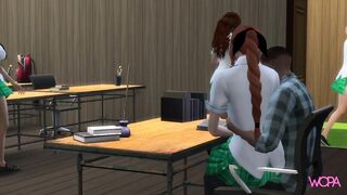 [TRAILER] Naughty female student teasing older teacher - Interracial - College sex