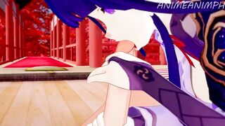 Lisa and Raiden Shogun from Genshin Impact Give Magic Training Until Creampie - Anime Hentai 3d