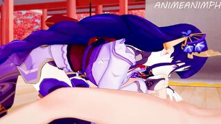 Lisa and Raiden Shogun from Genshin Impact Give Magic Training Until Creampie - Anime Hentai 3d