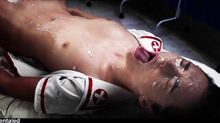 Sexy Nurse Alya Stark Gets Delicious Pussy Fuck and Creampie in her free time by Alien Monster