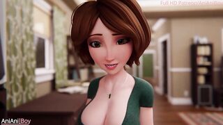Busty MILF suck cock and swallow cum just for twitter like