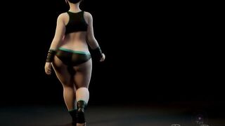 Mei sexy walk 3d animated clothed version
