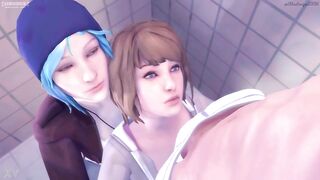 Max and Chloe Tag Team Blowjob