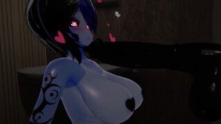 Blue demon succs you in the bathroom