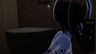 Blue demon succs you in the bathroom