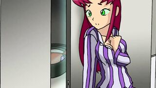 Teen Titans (Raven and Starfire Fucking Parody Porn) - Culture Shock (Hard Sex) (Hentai)