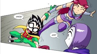 Teen Titans (Raven and Starfire Fucking Parody Porn) - Culture Shock (Hard Sex) (Hentai)