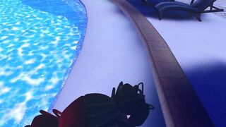 Being a good girl at the pool!!!