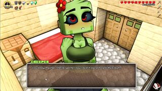 Minecraft Porn Hornycraft Creeper Girl Riding Steve Fat Cock Game Galley