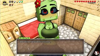 Minecraft Porn Hornycraft Creeper Girl Riding Steve Fat Cock Game Galley