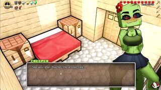 Minecraft Porn Hornycraft Creeper Girl Riding Steve Fat Cock Game Galley